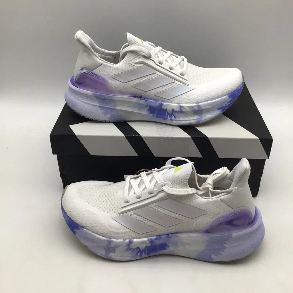 Adidas Ultraboost 5X Mens Running Shoes‎ White Blue Purple JI1516 Size 7.5 NEW